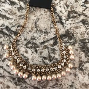 Pearl and crystal necklace